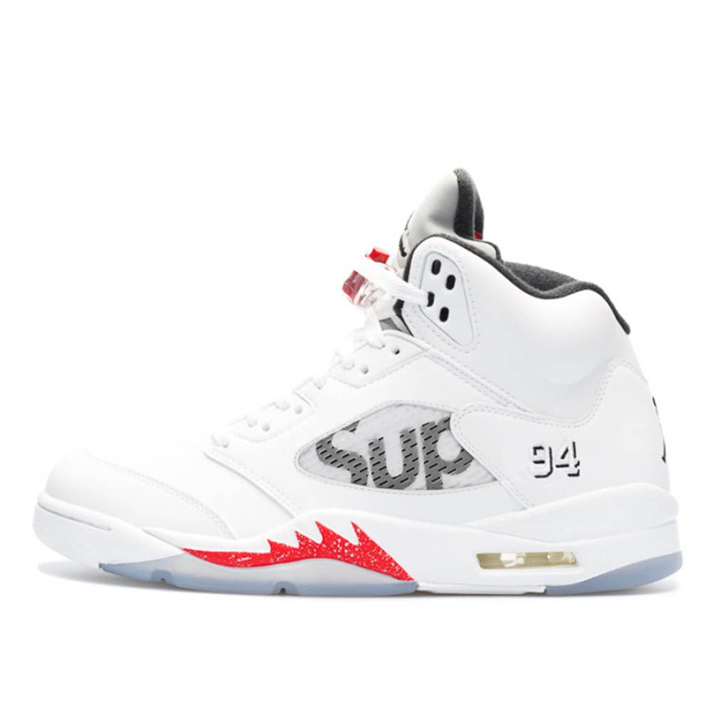 Air Jordan x Supreme 5 Retro White (2015) sneaker – authenticated on KLEKT
