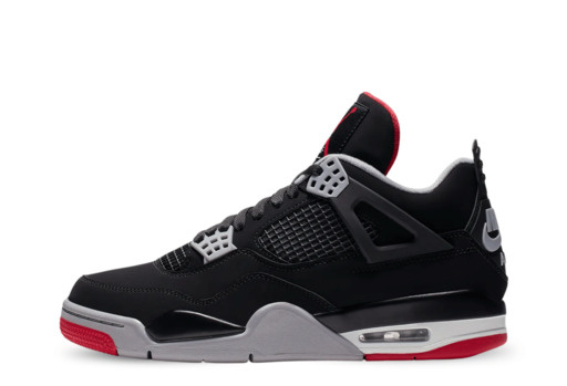 Air Jordan 4 OG 'Bred' 2026 in black nubuck on the OG mould with Nike Air branding