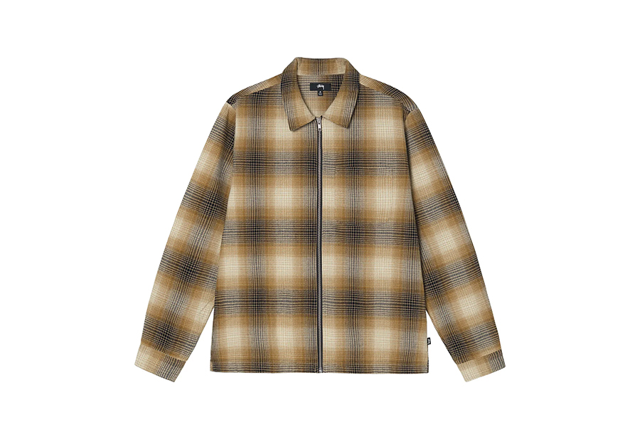 Stussy Jack Shadow Plaid Zip Shirt Mustard (FW22) MUSTARD sneaker – authenticated on KLEKT