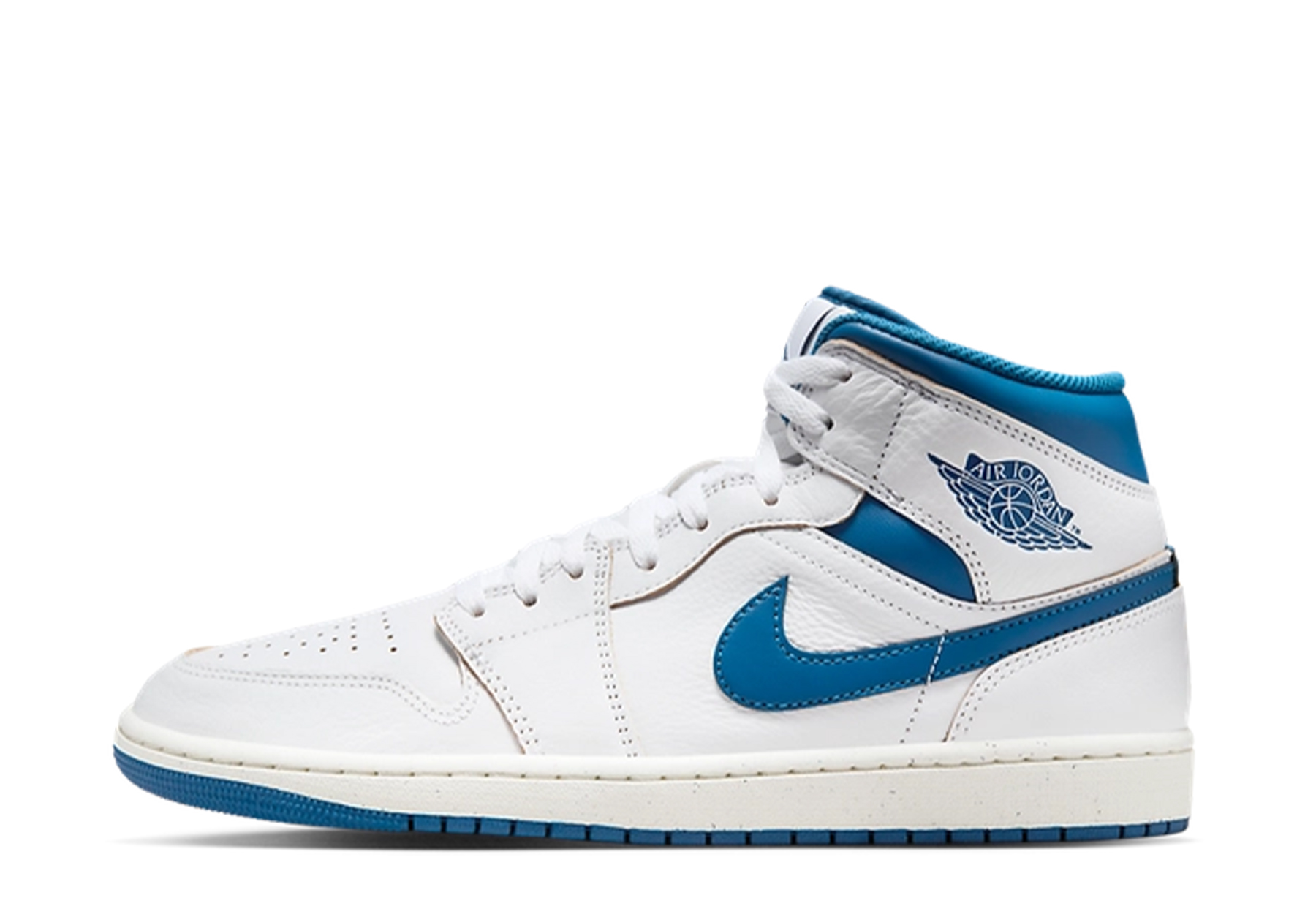 Air Jordan 1 Mid 'Industrial Blue' (2024) White/Industrial Blue sneaker – authenticated on KLEKT