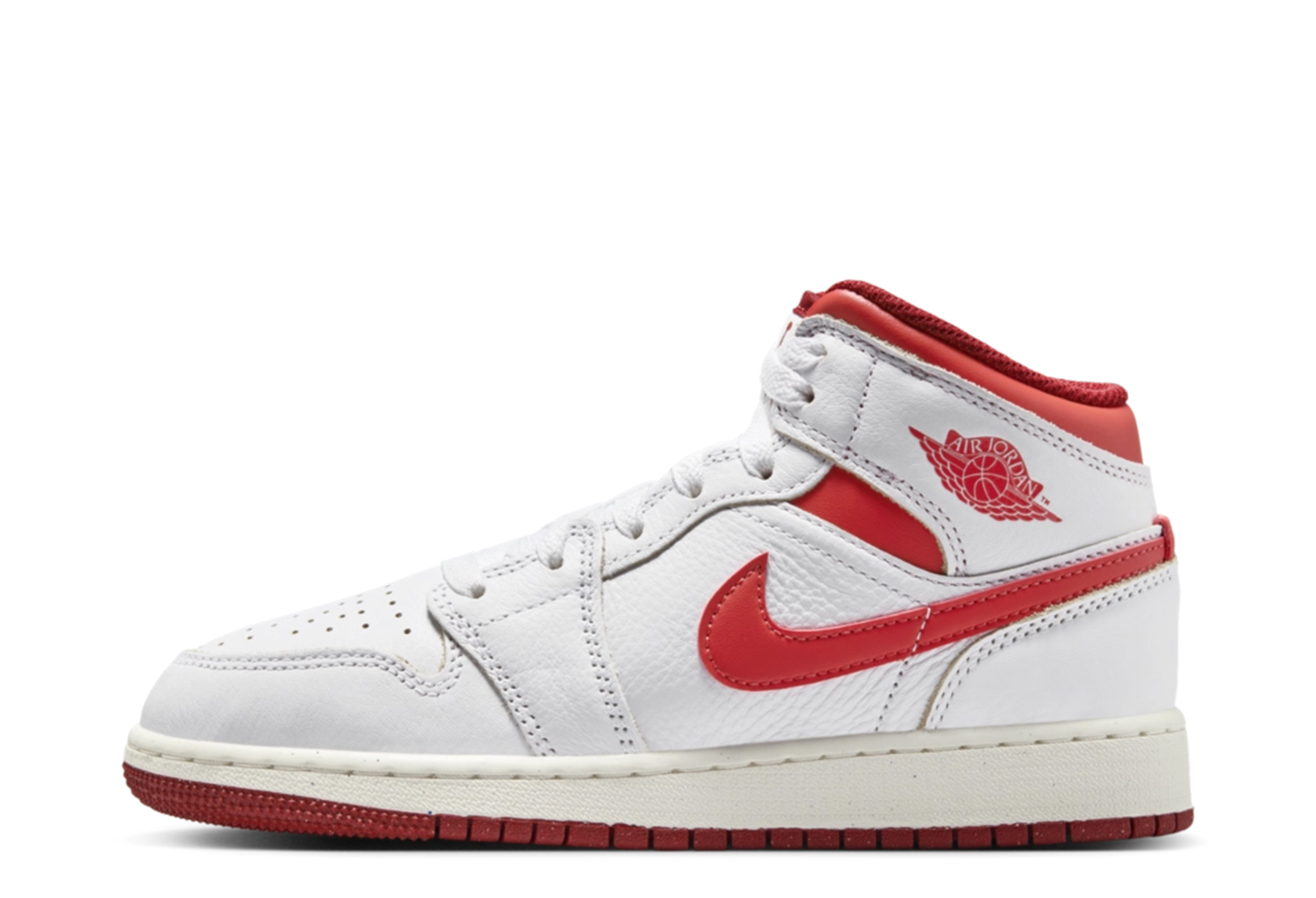 Air Jordan 1 Mid SE GS 'White Dune Red' (2024) White/Dune Red/Lobster/Sail sneaker – authenticated on KLEKT
