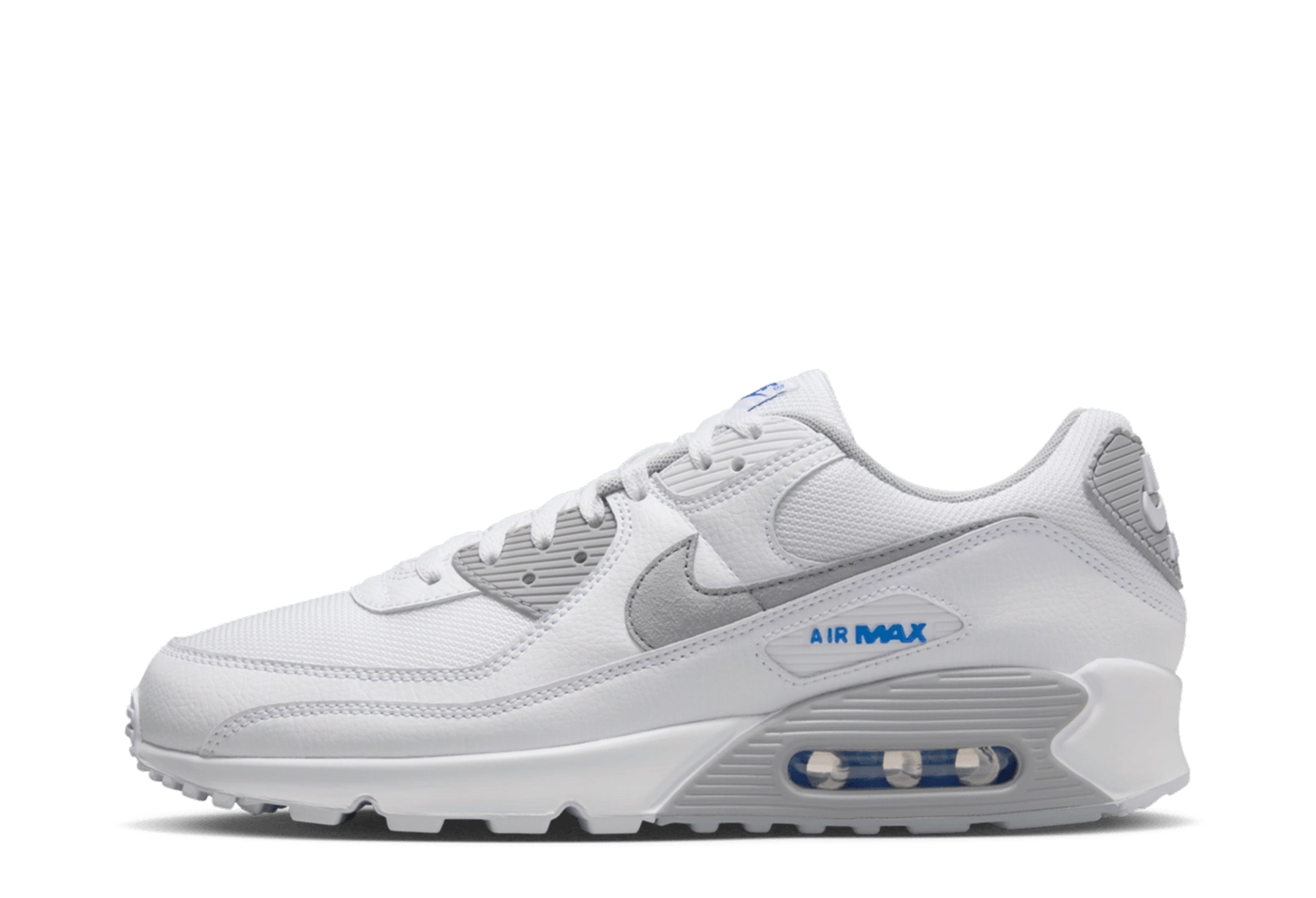 Nike Air Max 90 'Laser Blue' (2024) White/Light Smoke Grey/Racer Blue sneaker – authenticated on KLEKT