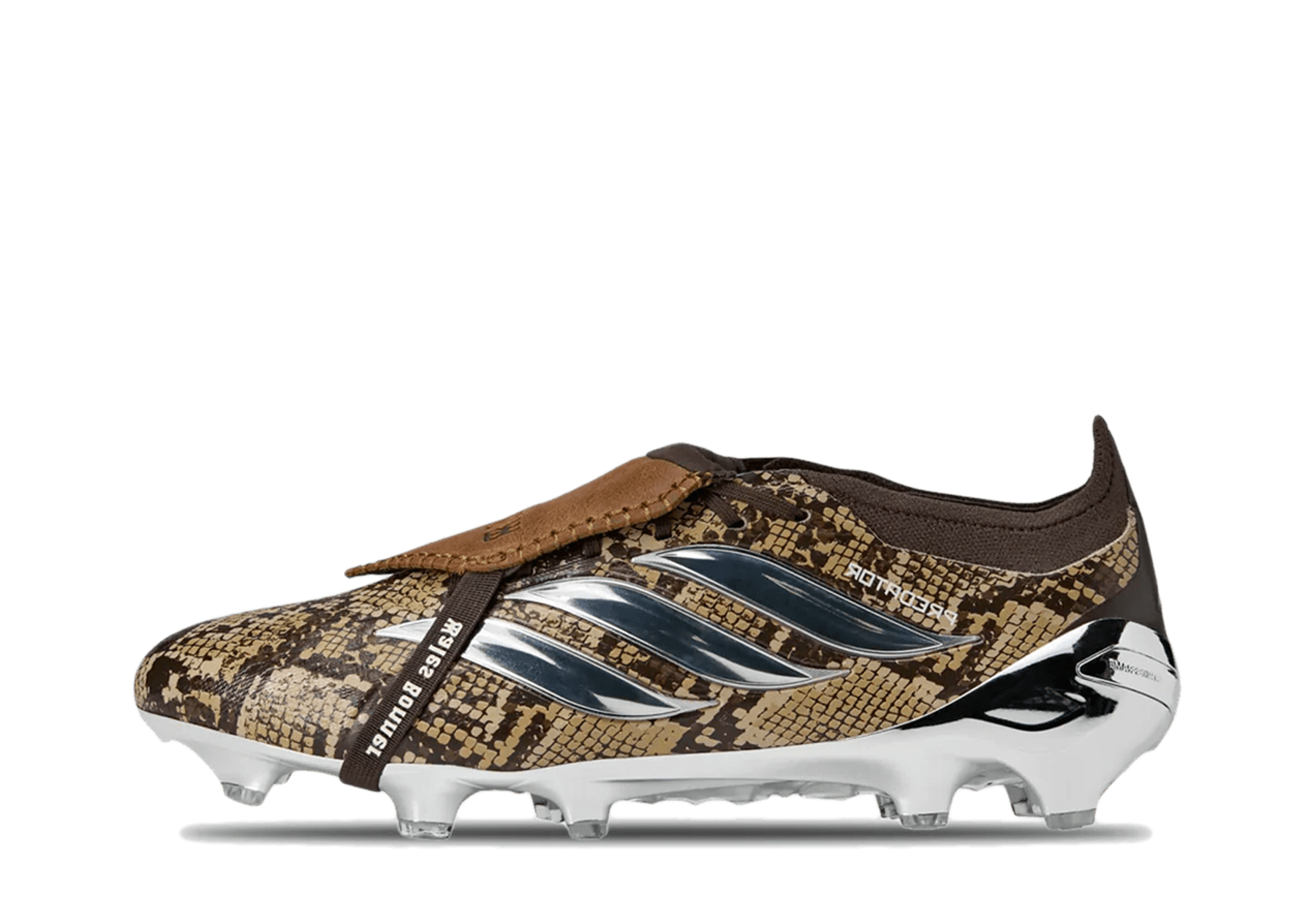 Adidas x Wales Bonner Predator Elite Fold-Over Tongue 'Snakeskin' (2026) Khaki/Silver Metallic/Wonder White sneaker – authenticated on KLEKT