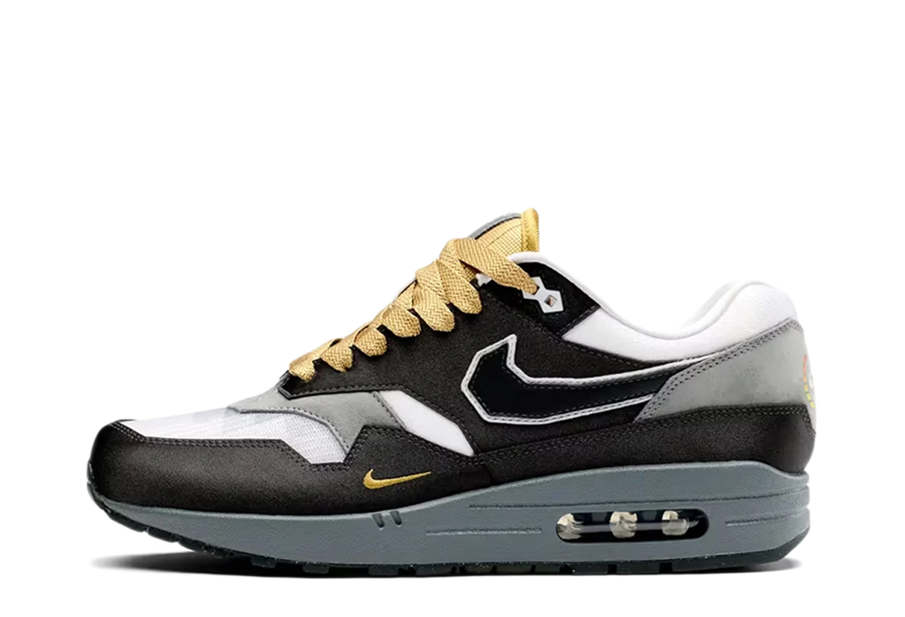 Nike Air Max 1 .SWOOSH 'Big Head Mode' (2025) Dark Smoke Grey/White/Metallic Gold sneaker – authenticated on KLEKT