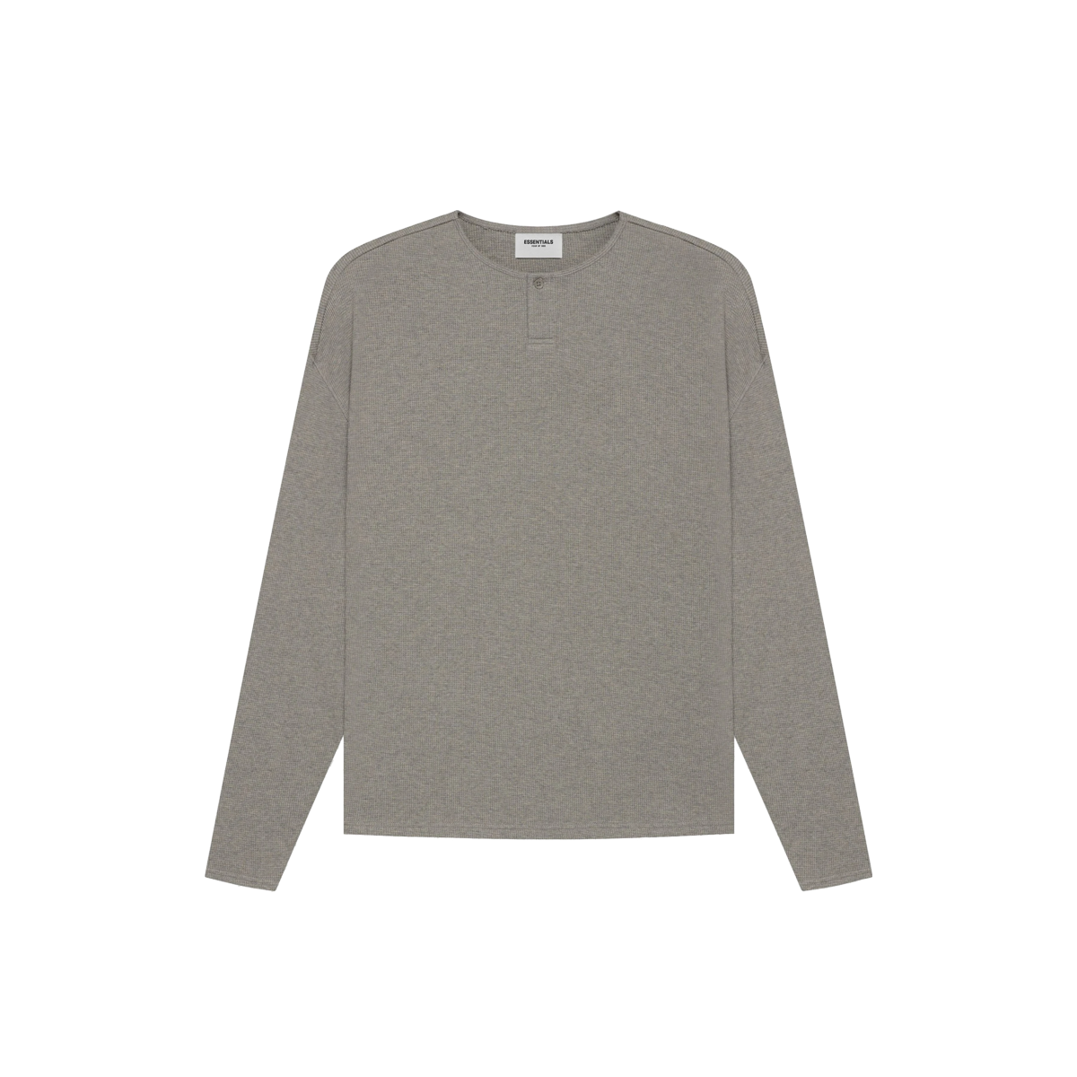 Fear Of God ESSENTIALS Thermal Henley Long Sleeve Grey Flannel (SS21) GREY FLANNEL sneaker – authenticated on KLEKT
