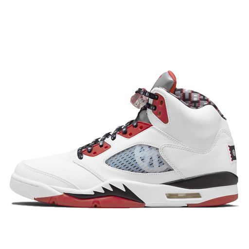 Air Jordan 5 Quai 54 White University Red Black (2021)
