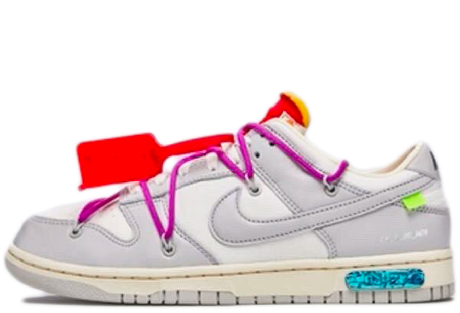 Nike x Off-White Dunk Low 'Lot 45' (2021) Sail/Neutral Grey-Magenta sneaker – authenticated on KLEKT