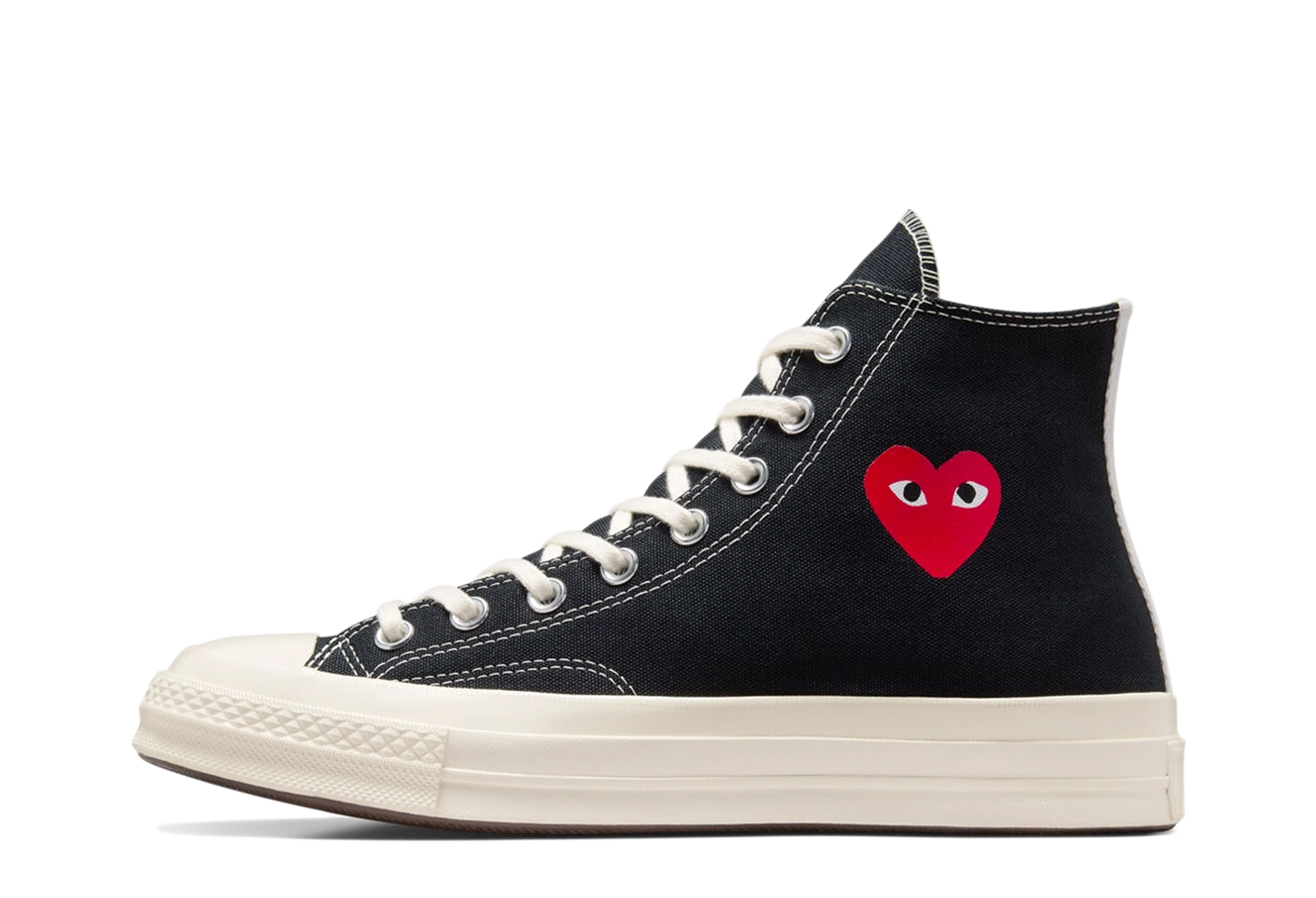 Converse x CDG Chuck 70 Hi 'Single Heart Black' (2024) Black sneaker – authenticated on KLEKT