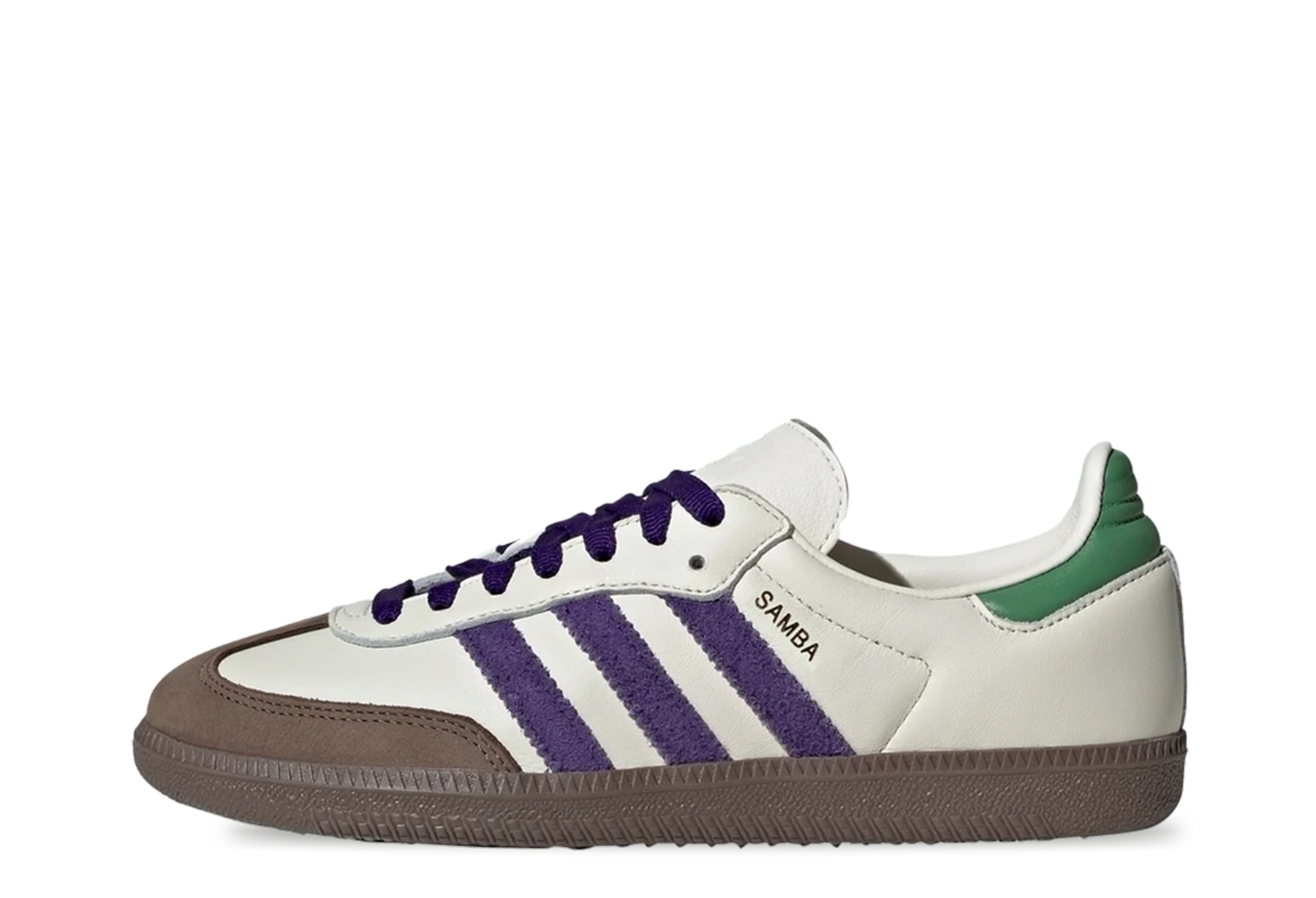 Adidas Samba OG WMNS 'Off White' (2024) Off White/Core Purple/Prologue Green sneaker – authenticated on KLEKT