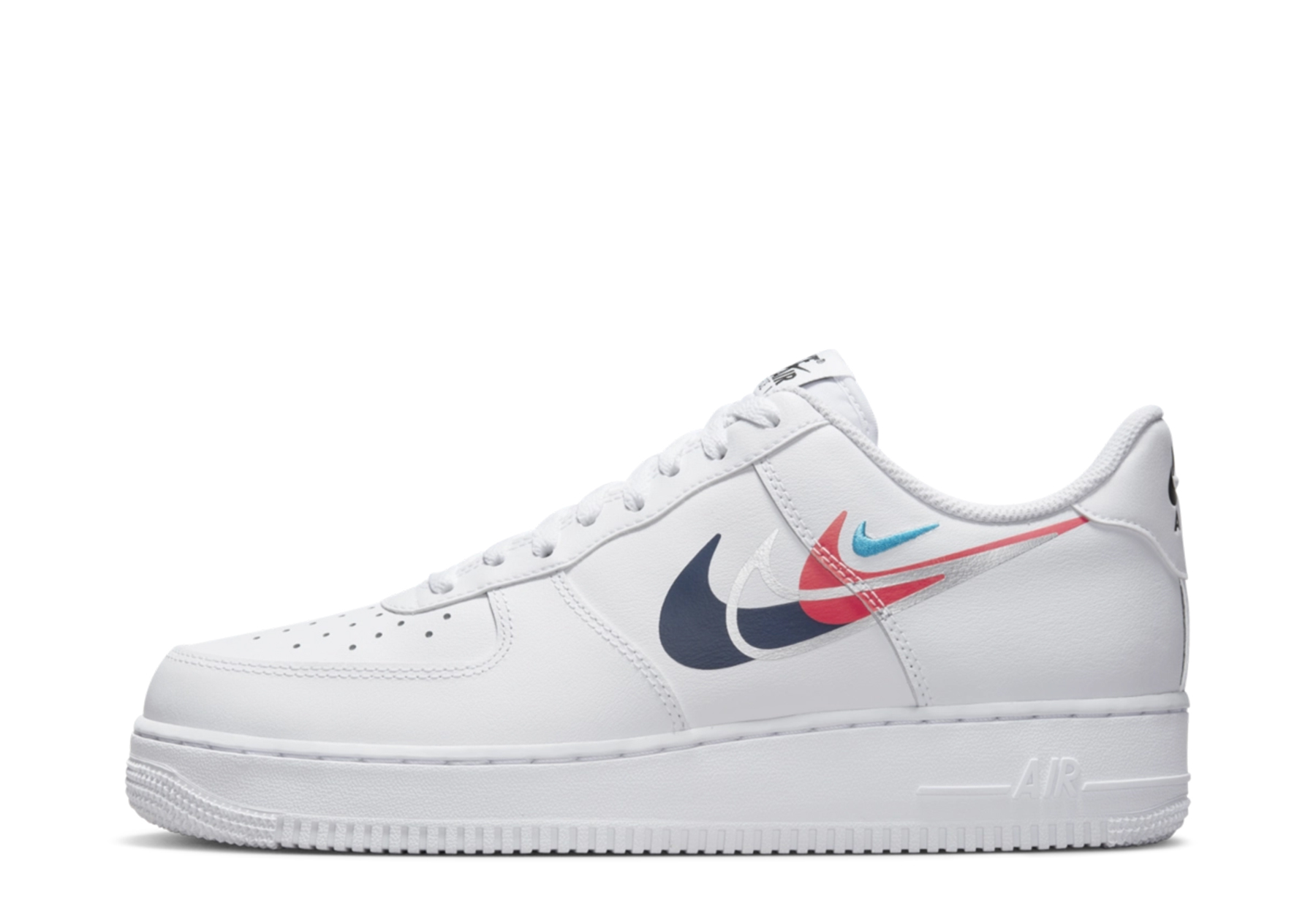 Nike Air Force 1 '07 'Quadruple Swoosh' (2023) White/Bright Crimson/Metallic Silver/Midnight Navy sneaker – authenticated on KLEKT