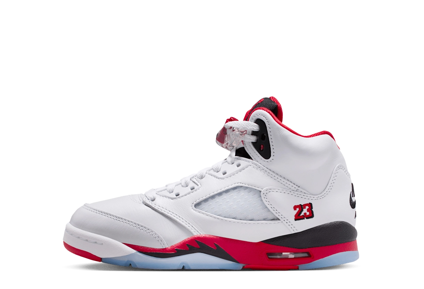 Air Jordan 5 OG GS 'Fire Red' (2025) White/Fire Red/Black sneaker – authenticated on KLEKT