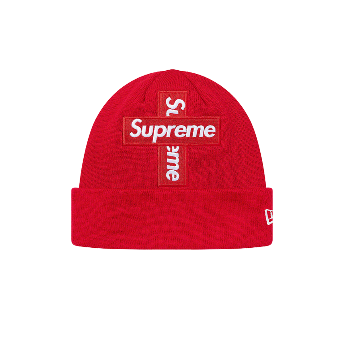 Supreme New Era Cross Box Logo Beanie Red (FW20) sneaker – authenticated on KLEKT