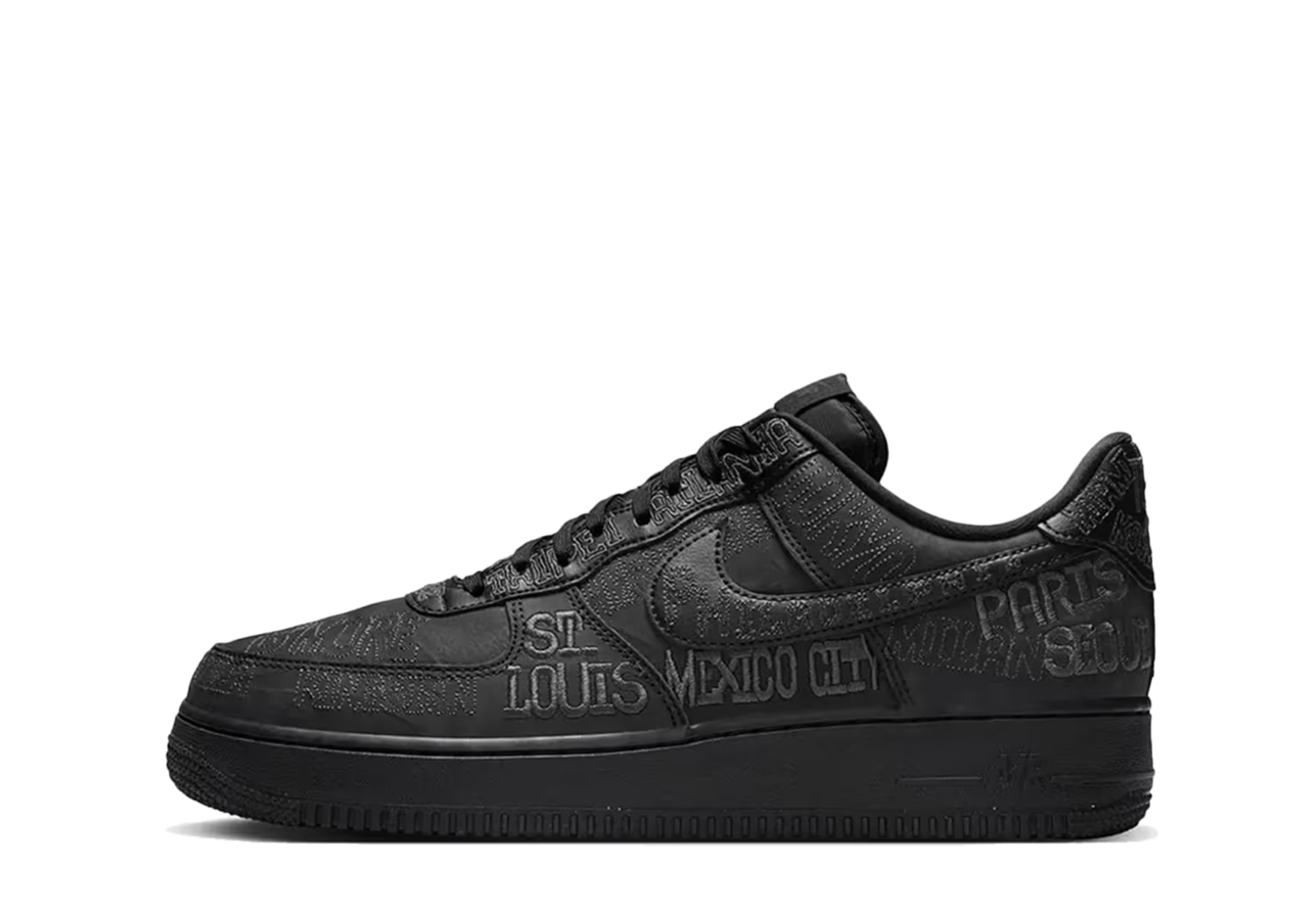 Nike Air Force 1 Low 'World Tour' - 'Black' (2026) Black/Black sneaker – authenticated on KLEKT