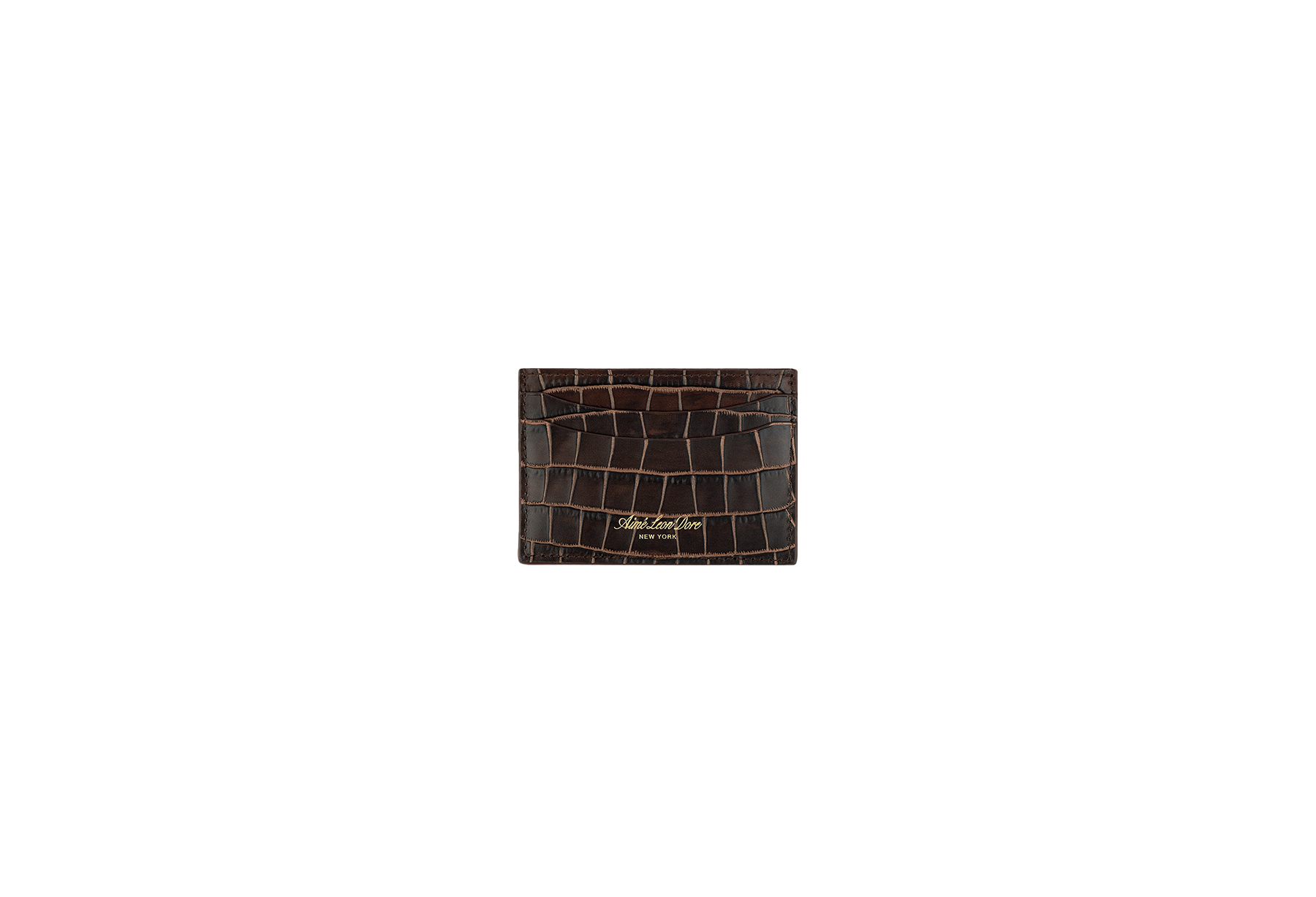 Aime Leon Dore Croc-Embossed Leather Cardholder 'Espresso' (FW25) ESPRESSO sneaker – authenticated on KLEKT