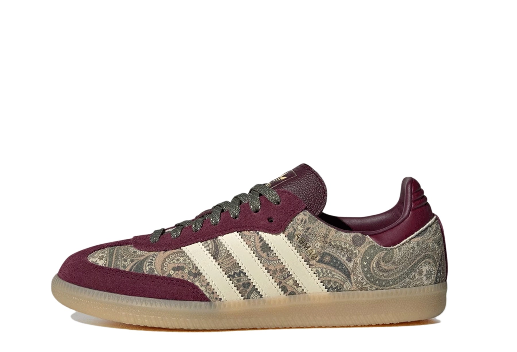 Adidas x Liberty London Samba OG 'Maroon' (2026) Maroon / Warm Vanilla / Olive Strata sneaker – authenticated on KLEKT