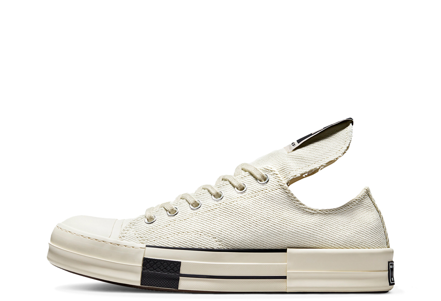 Converse DRKSTAR Chuck 70 Low x DRKSHDW Rick Owens White white/black sneaker – authenticated on KLEKT