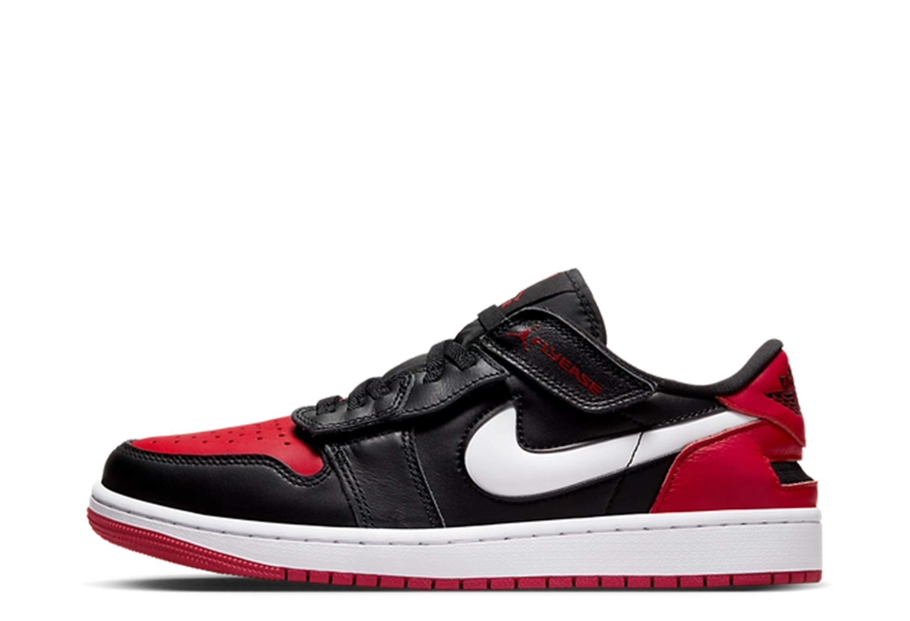 Air Jordan 1 Low FlyEase 'Alternate Bred Toe' (2023) Black/White/Gym Red sneaker – authenticated on KLEKT