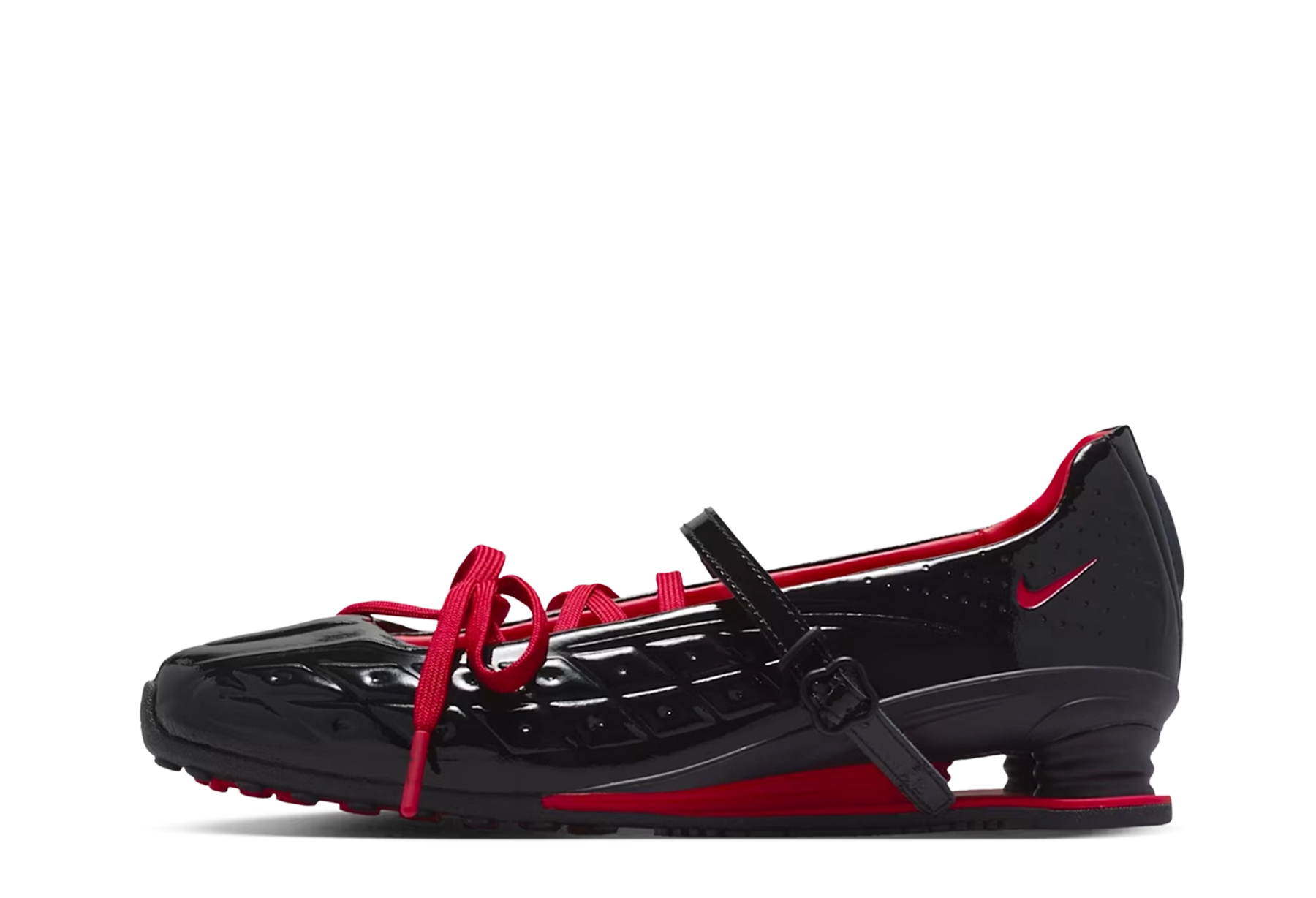 Nike x LABELHOOD Shox Z Calistra WMNS 'Black & University Red' (2026) Black/University Red sneaker – authenticated on KLEKT
