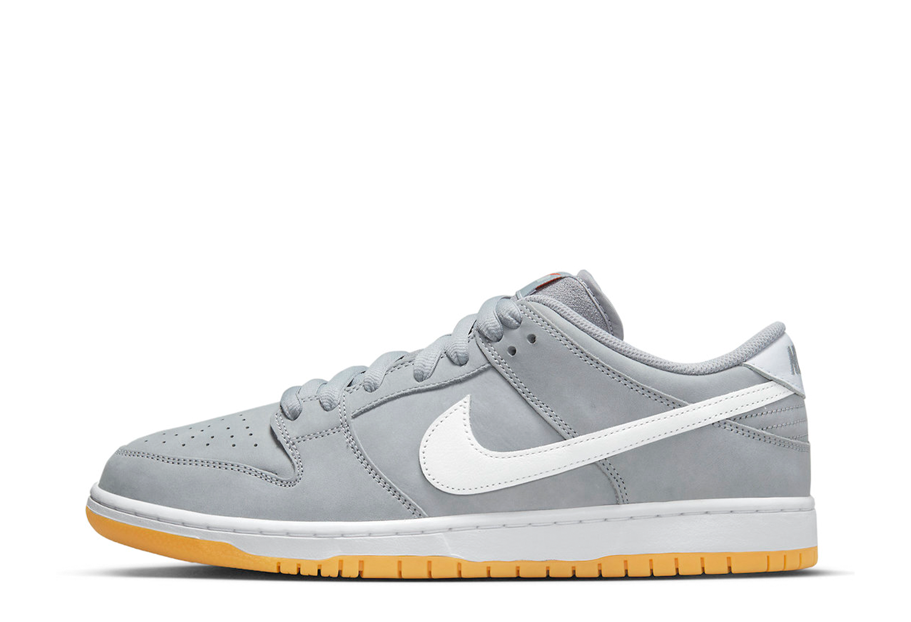 Nike SB Dunk Low Grey Gum (2023) WOLF GREY/WHITE/WOLF GREY/GUM LIGHT BROWN/PURE PLATINUM/SAFETY ORANGE sneaker – authenticated on KLEKT
