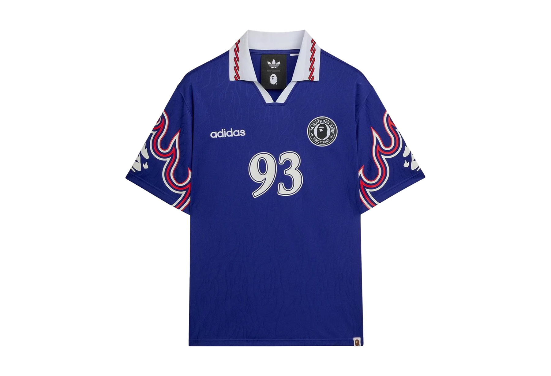 Adidas x BAPE SSL Flame Jersey 'Japan Blue' (SS26) Blue sneaker – authenticated on KLEKT