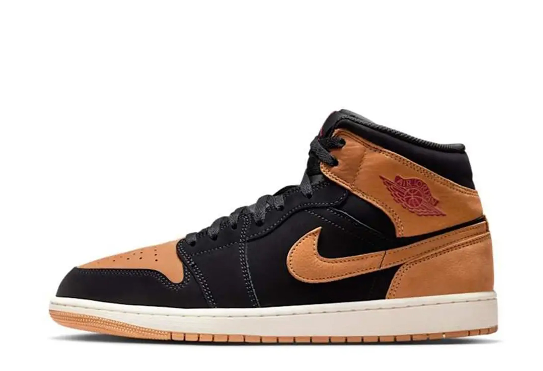 Air Jordan 1 Mid 'Black Flax' (2025) ORANGE sneaker – authenticated on KLEKT