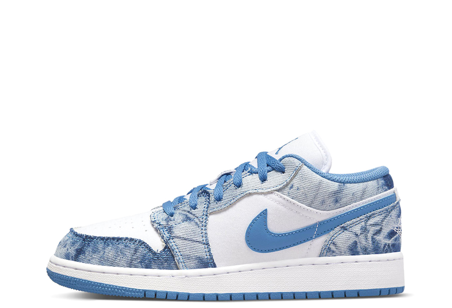 Air Jordan 1 Low (GS) Washed Denim (2022) blue/denim/white sneaker – authenticated on KLEKT