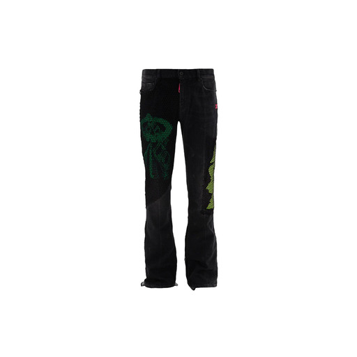 Off White x Ev Bravado Skinny Fit Denim Jeans Black Multicolor (2020)