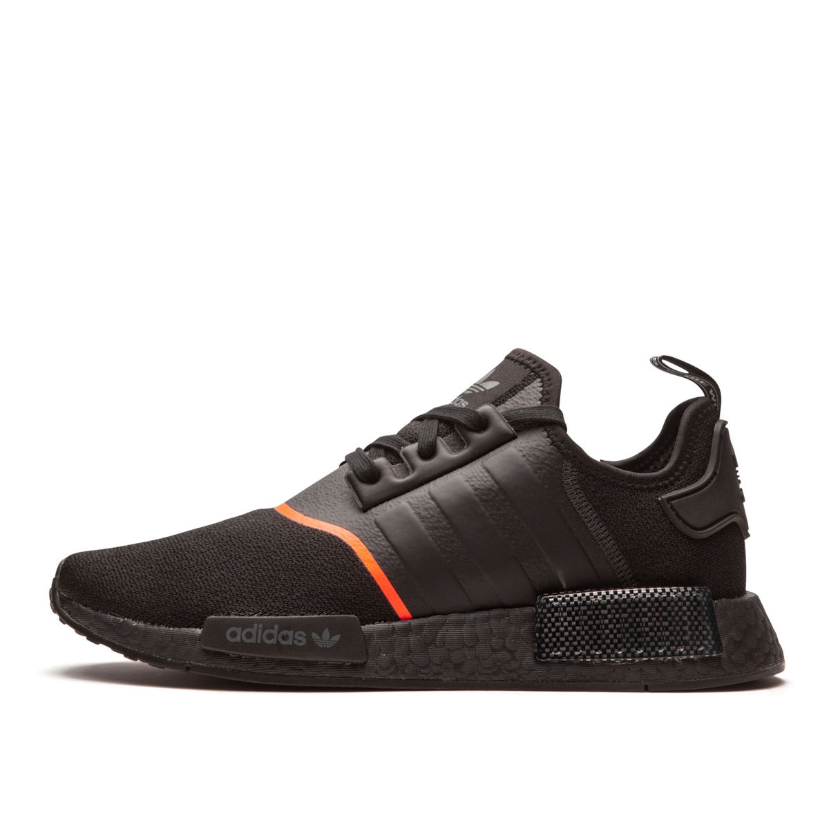 Adidas NMD R1 Core Black Solar Red Line (2019) sneaker – authenticated on KLEKT