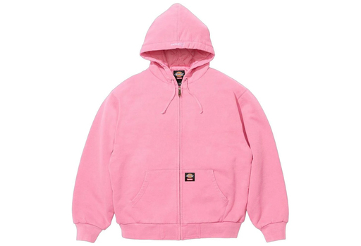 Supreme x Dickies Quilted Lined Zip Up Hooded Sweatshirt 'Light Pink' (FW24) – authenticated on KLEKT