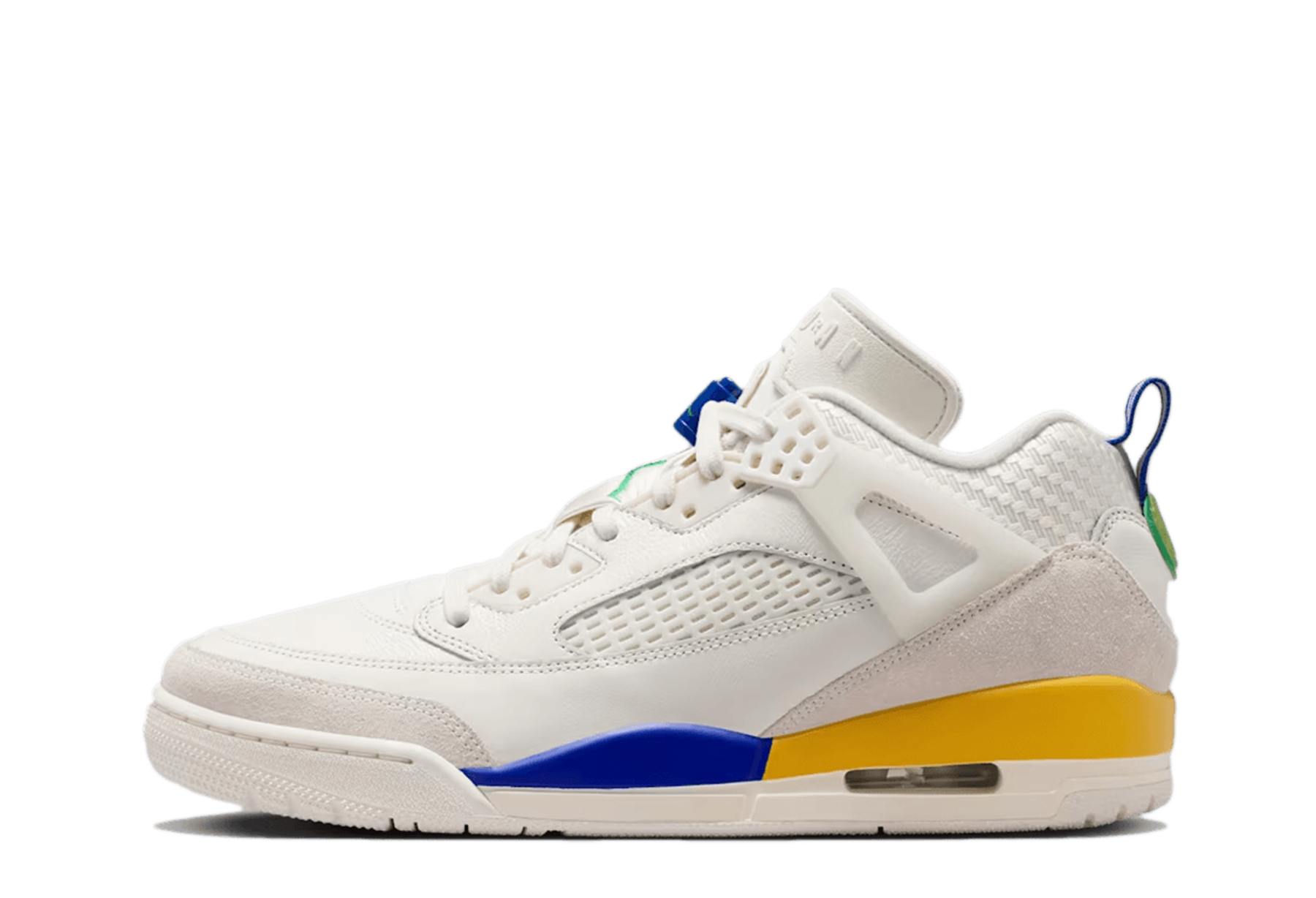 Air Jordan Spizike Low 'Brazil' (2026) Sail/Old Royal/Phantom/Lucky Green sneaker – authenticated on KLEKT