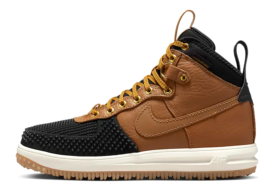 Nike Lunar Force 1 Duckboot Light British Tan (2022) BLACK/LIGHT BRITISH TAN-GOLD DART sneaker – authenticated on KLEKT