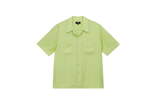Stussy Contrast Pick Stitched Shirt Lime (SS23)
