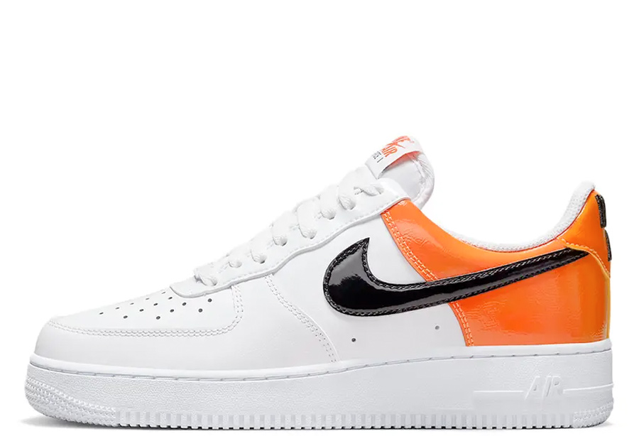 Nike 1 Low WMNS White Patent Orange (2022) White/Orange/Black sneaker – authenticated on KLEKT