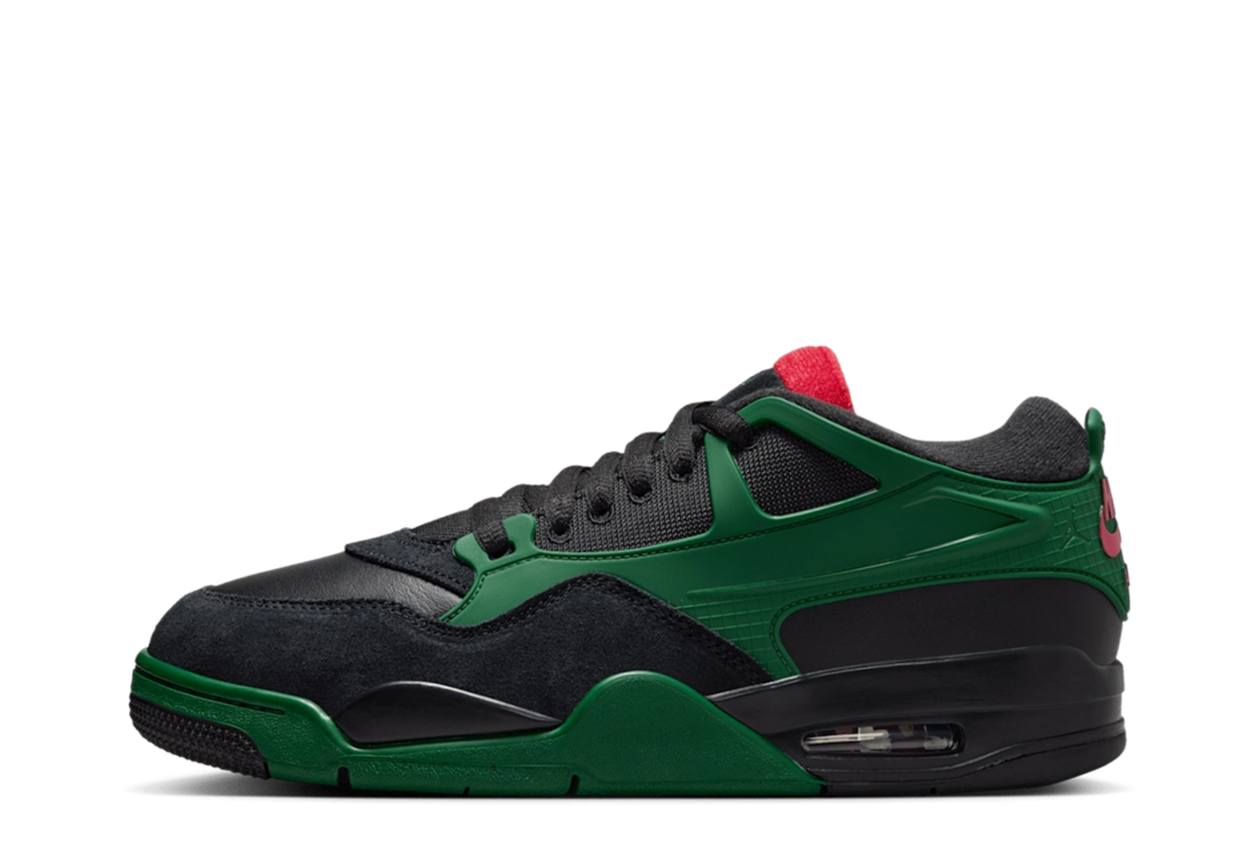 Air Jordan 4 RM 'Black & Gorge Green' (2025) Black/Gorge Green/Varsity Red sneaker – authenticated on KLEKT