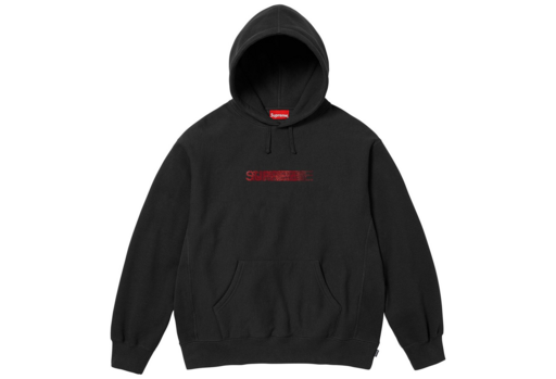 Supreme x Swarovski Motion Logo Hooded Sweatshirt 'Black' (FW25) – authenticated on KLEKT