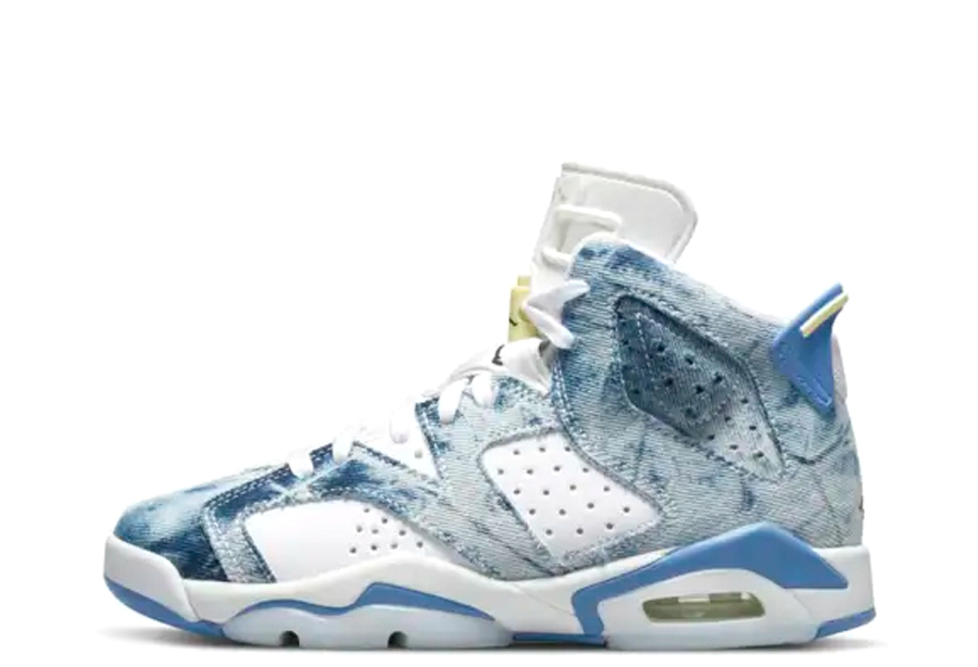 Air Jordan 6 (GS) Wash Denim (2022) blue/white/denim sneaker – authenticated on KLEKT