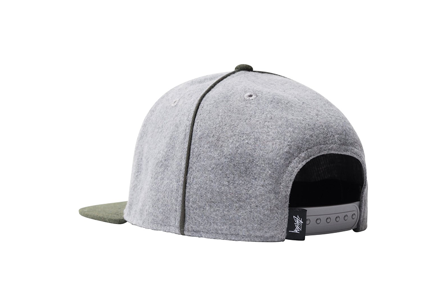 Stussy Melton Piped Arch Cap Heather Grey (FW21) HEATHER GREY sneaker – authenticated on KLEKT
