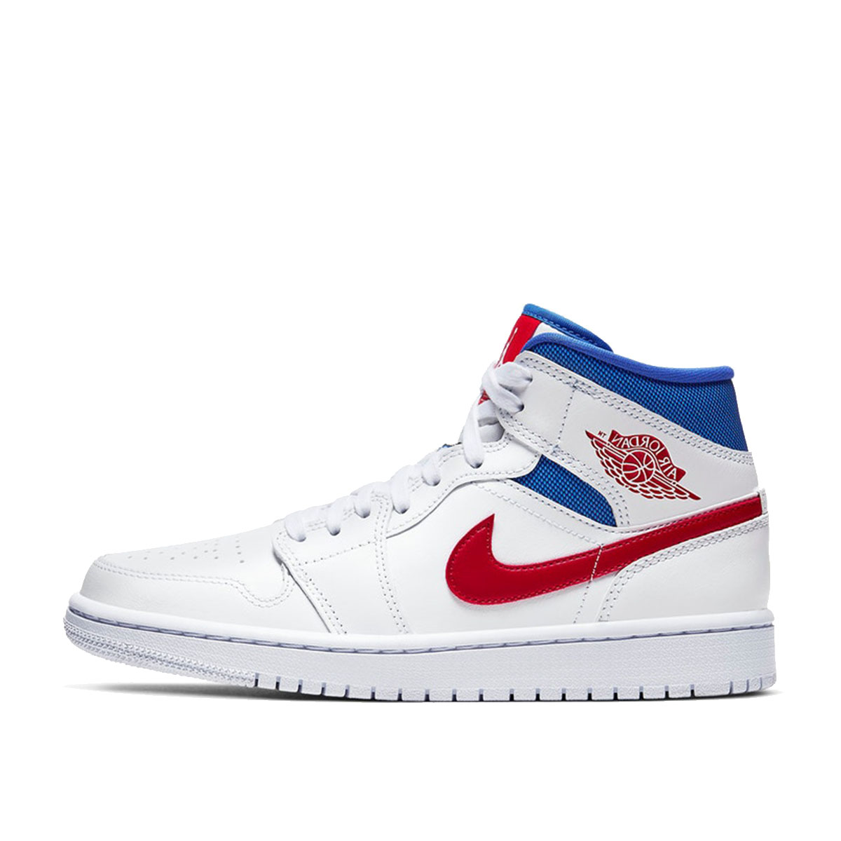 Air Jordan 1 Mid WMNS White 'Red Royal' (2020) sneaker – authenticated on KLEKT