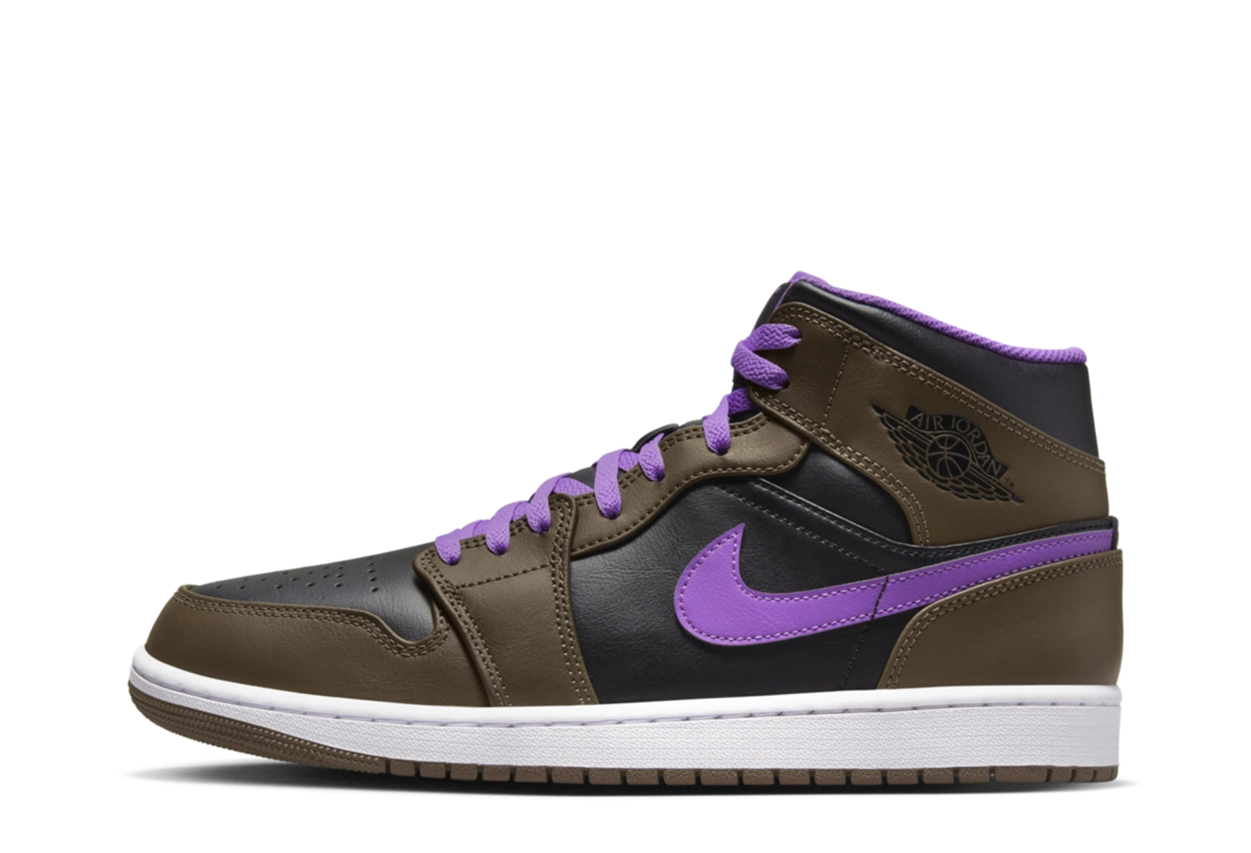 Air Jordan 1 Mid 'Palomino' (2023) Brown/Black/Purple sneaker – authenticated on KLEKT