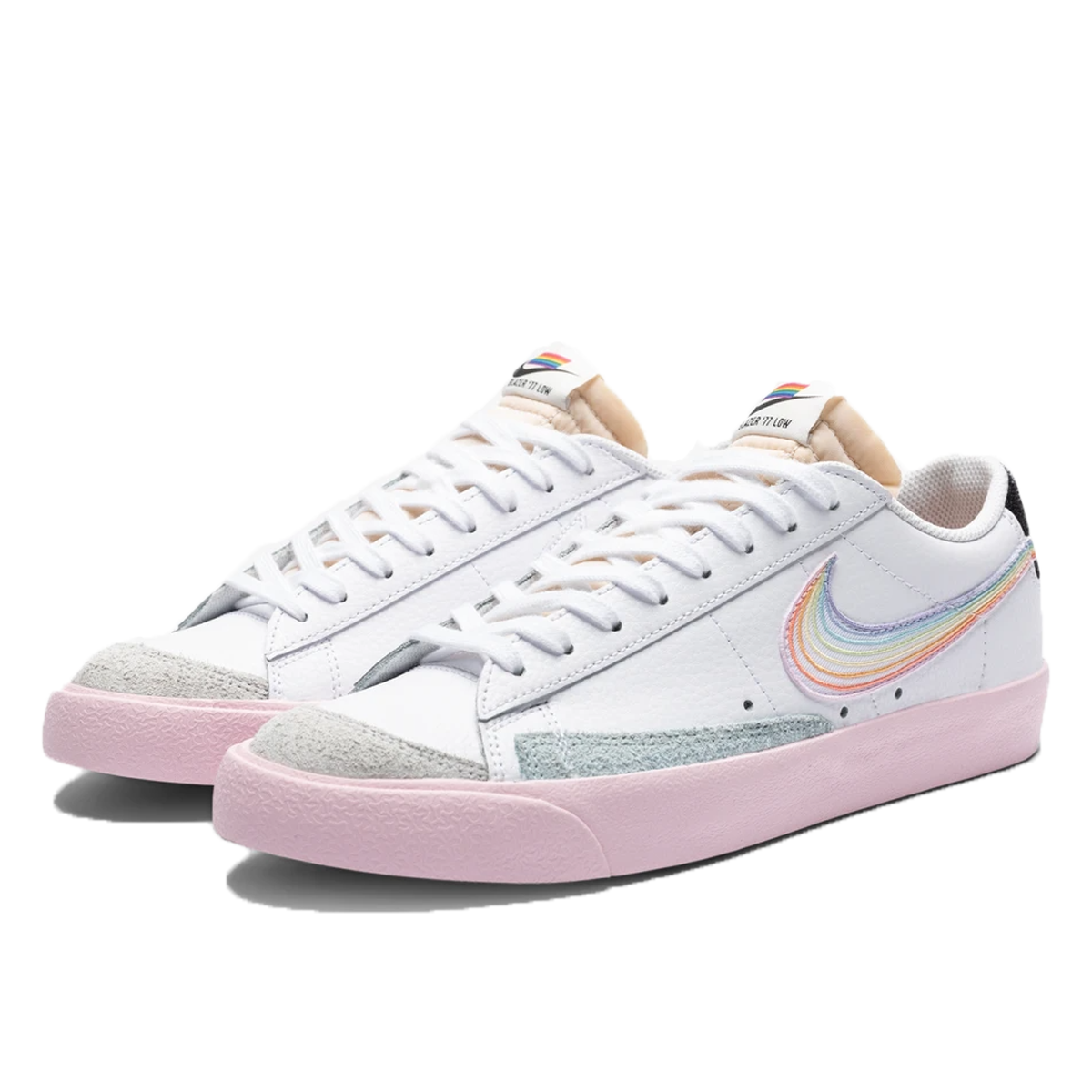 Nike Blazer Low 77 Be True (2021) WHITE/MULTI-COLOR/LASER FUCHSIA sneaker – authenticated on KLEKT