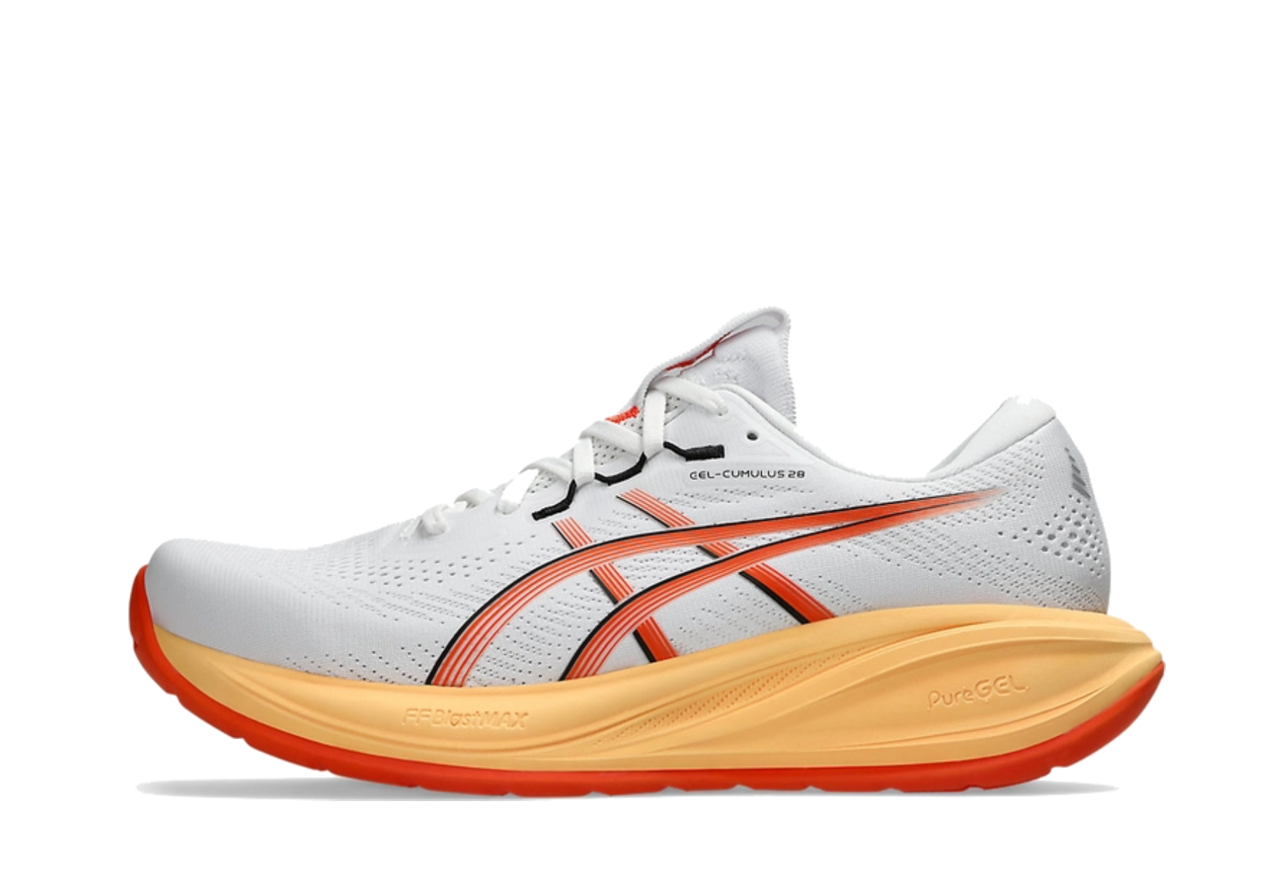 Asics GEL-CUMULUS 28 'White/Energy Orange' (2026) White/Energy Orange sneaker – authenticated on KLEKT