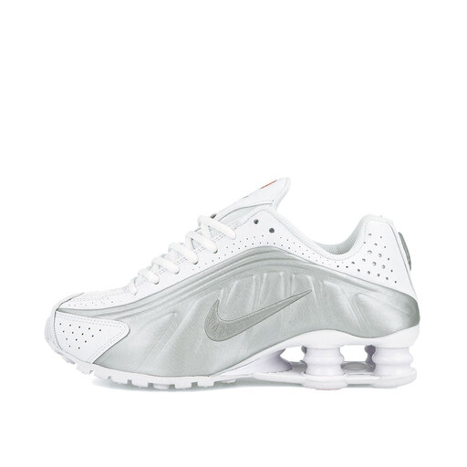 Nike Shox R4 White Metallic Silver (GS)