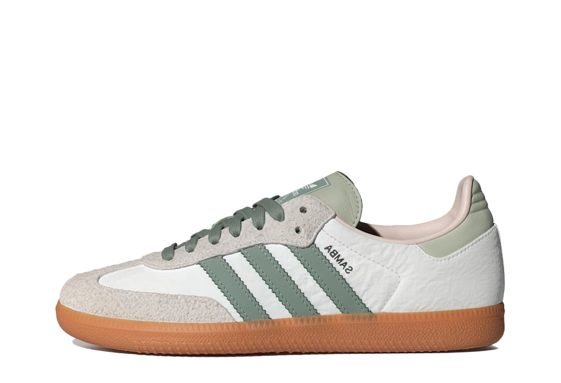 Adidas Samba OG WMNS 'Silver Green' (2024) Cloud White/Silver Green/Putty Mauve sneaker – authenticated on KLEKT