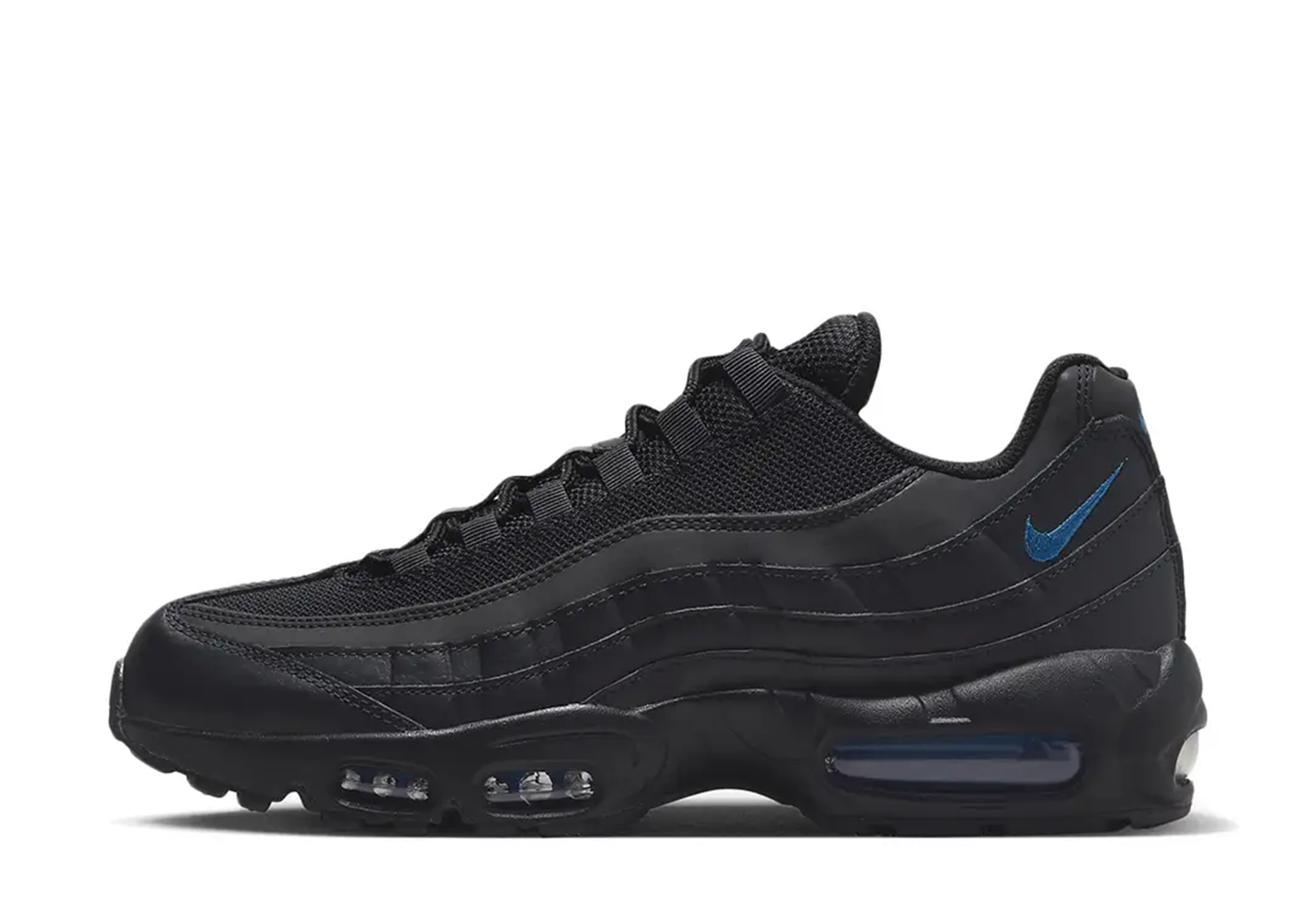 Nike Air Max 95 Black Blue Reflective (2022) Black/Black-Royal Blue sneaker – authenticated on KLEKT