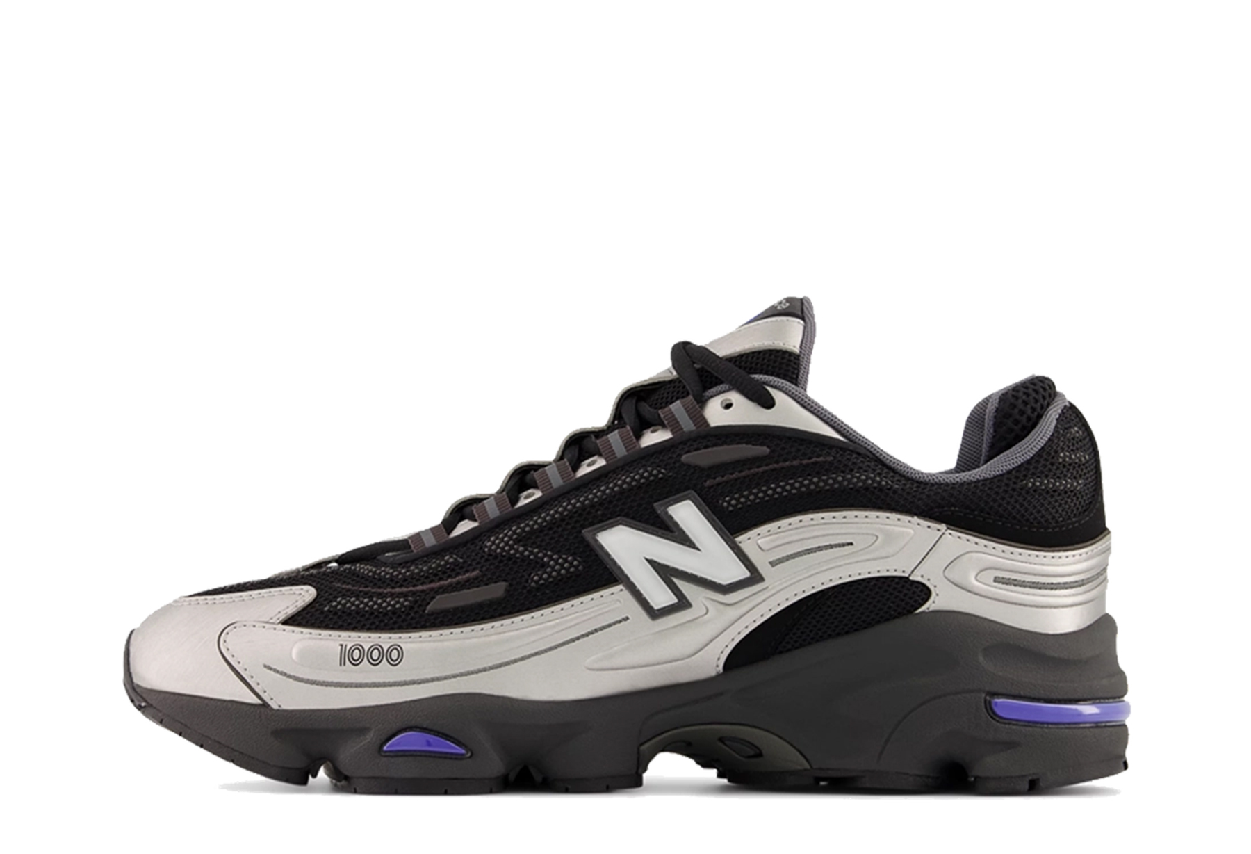 New Balance 1000 'Silver & Black' (2025) Black/Silver/Concord sneaker – authenticated on KLEKT