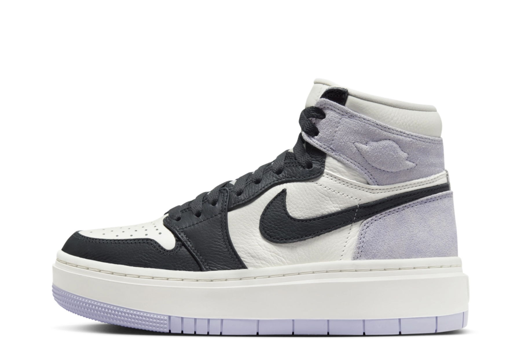 Air Jordan 1 Elevate High WMNS 'Black Toe Lilac' (2023) Titanium/Dark Smoke Grey/Sail sneaker – authenticated on KLEKT