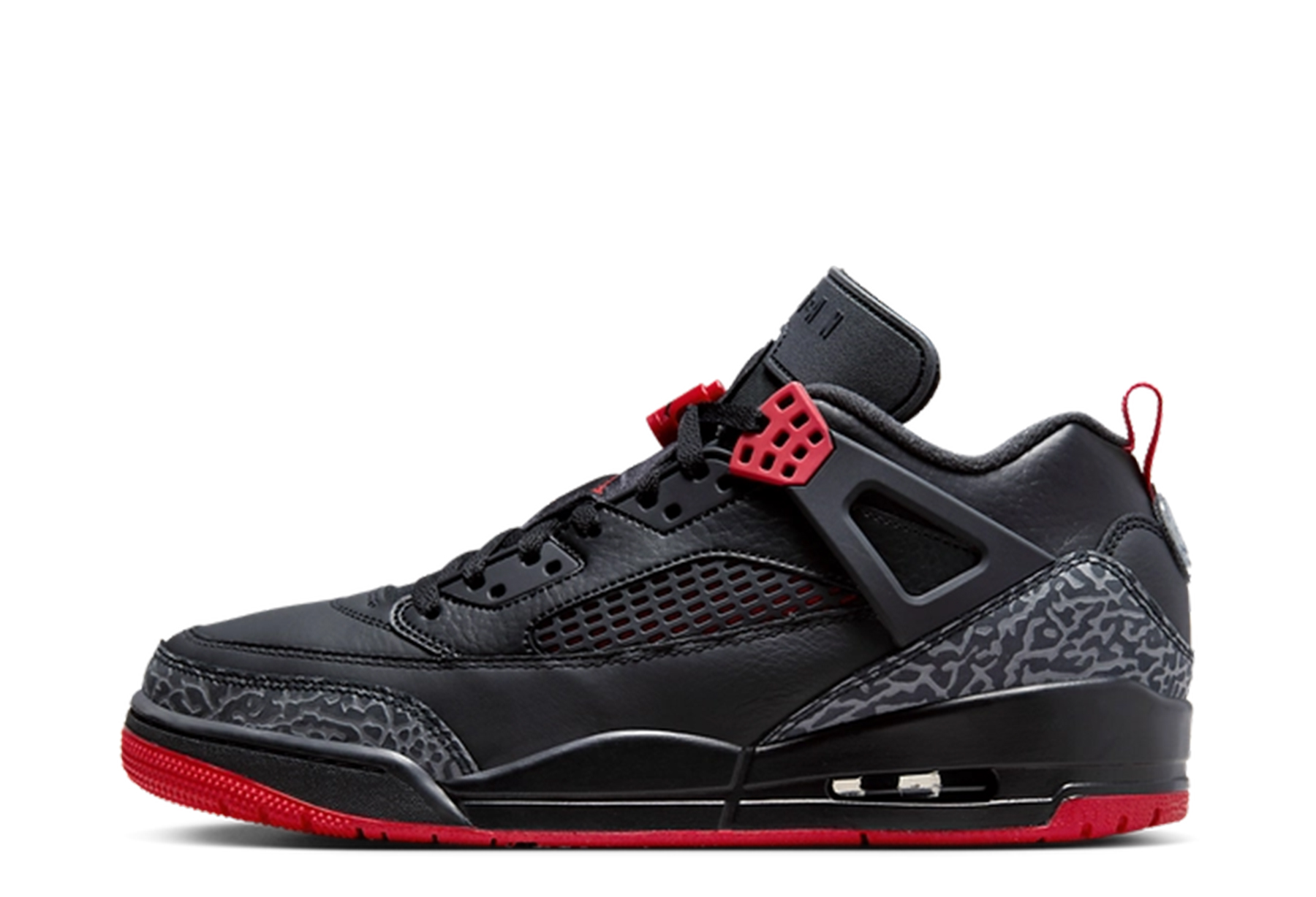 Air Jordan Spizike Low 'Bred' (2024) Black/Gym Red/Cool Grey-Sail sneaker – authenticated on KLEKT