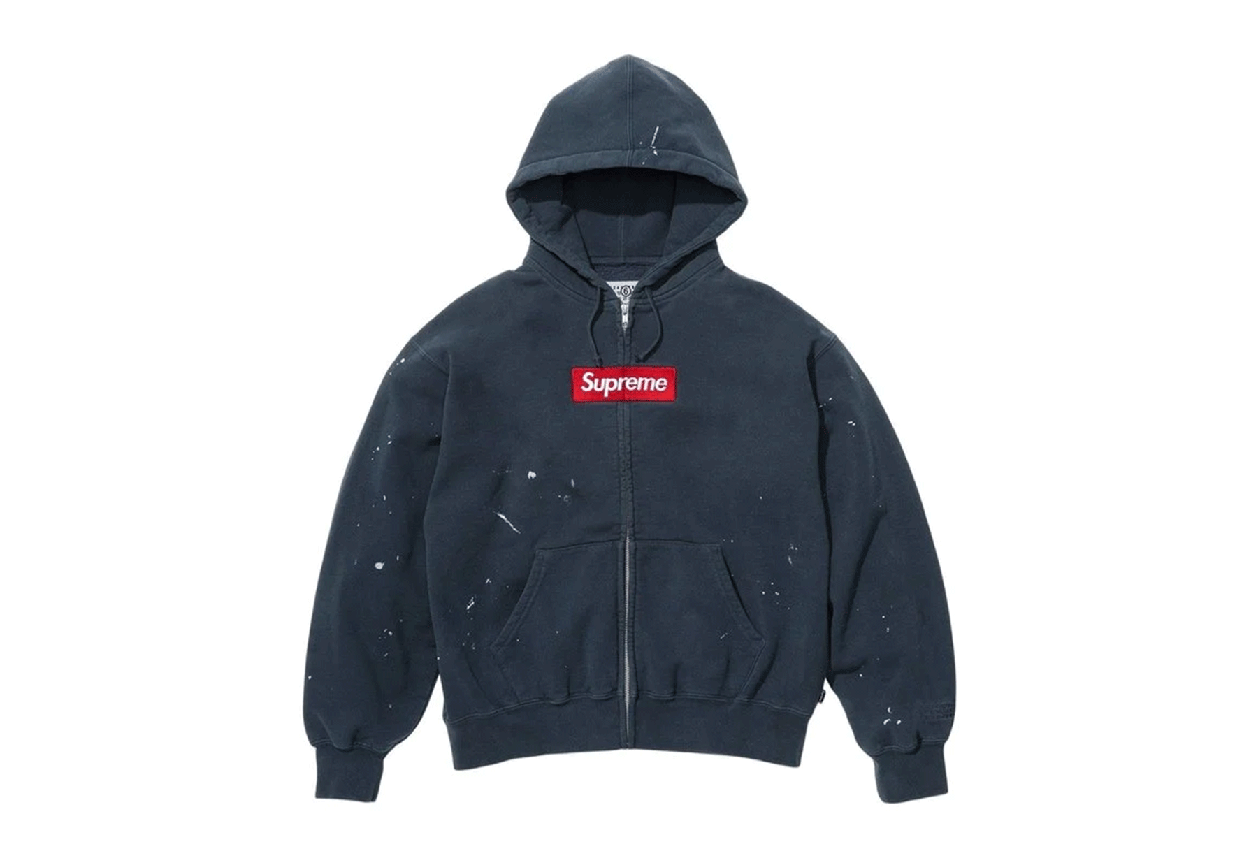 Supreme x MM6 Maison Margiela Box Logo Zip Up Hooded Sweatshirt 'Navy' (SS26) NAVY sneaker – authenticated on KLEKT