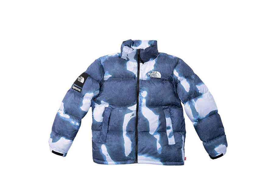 Supreme x The North Face® Bleached Denim Print Nuptse Jacket Indigo (FW21) INDIGO sneaker – authenticated on KLEKT