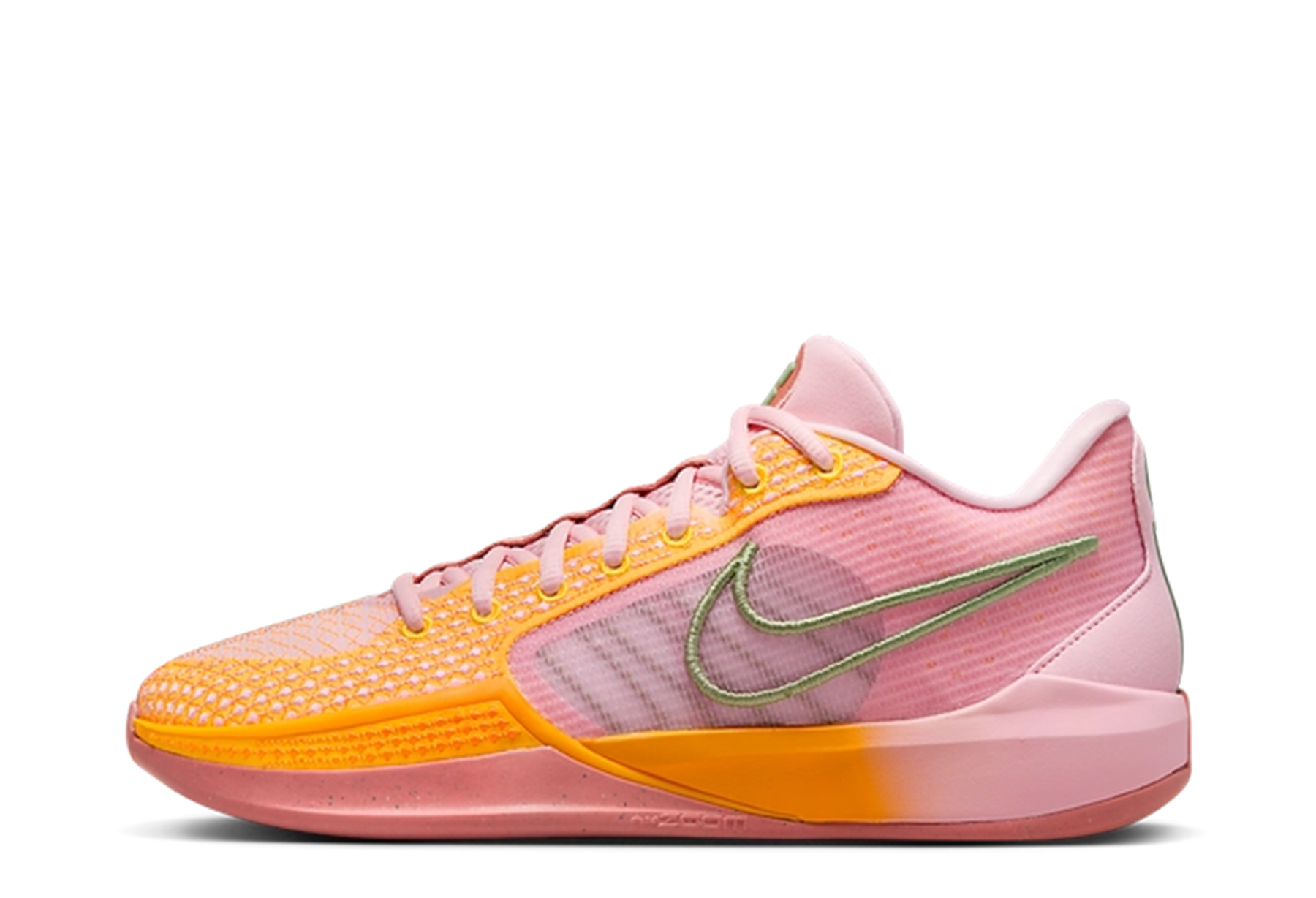 Nike Sabrina 1 WMNS 'Rooted' (2023) Medium Soft Pink/Oil Green/Total Orange sneaker – authenticated on KLEKT